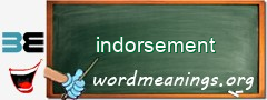 WordMeaning blackboard for indorsement